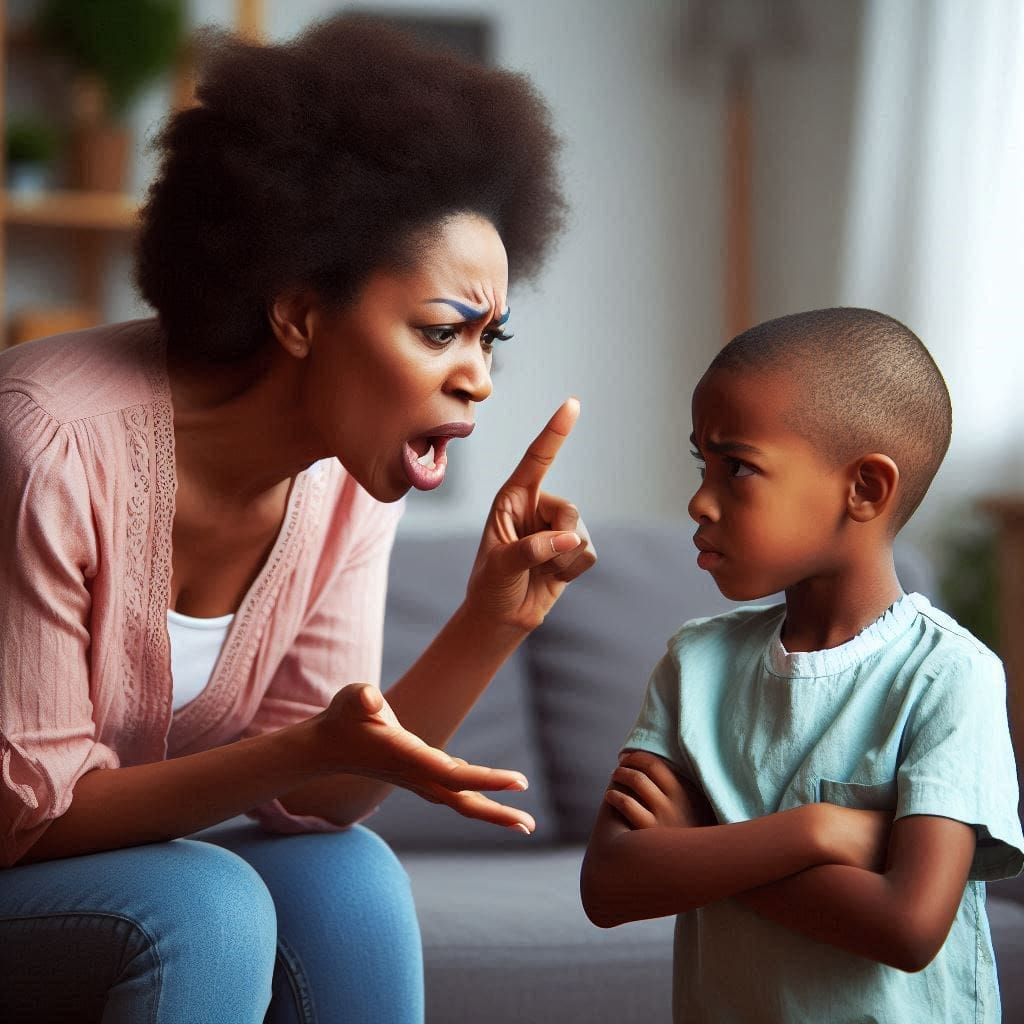 The Sting of Words: How Hurtful Words Can Wound Us Deeply 2 a woman saying a hurtful words to her child