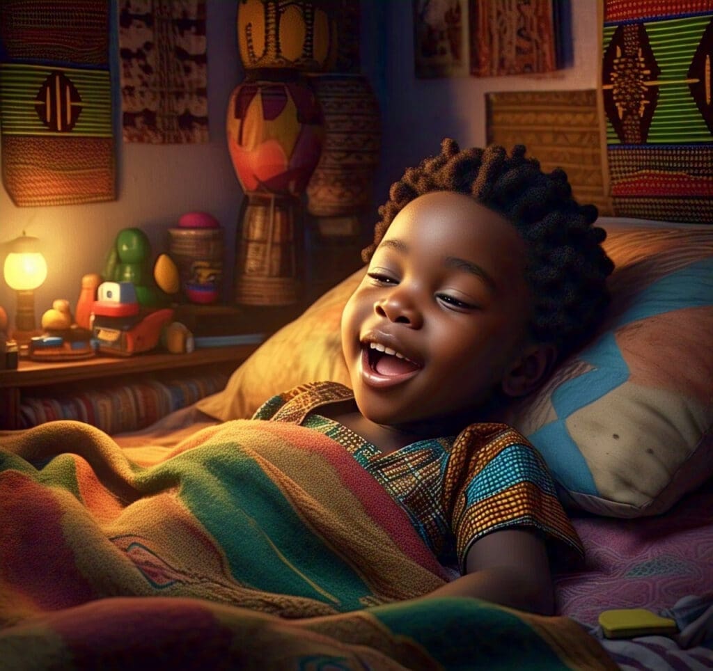 Sleep Talking Unveiled: Causes, Effects, and Smart Ways to Manage It 2 a child laughing in his sleep- sleep talking