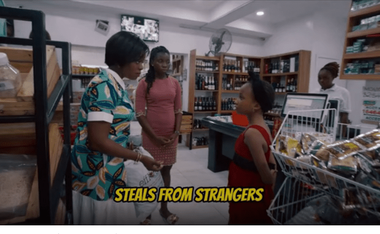 “Call My Mom" - A Cinematic Revelation of Kleptomania 2 a girl with an item in the supermarket-kleptomania