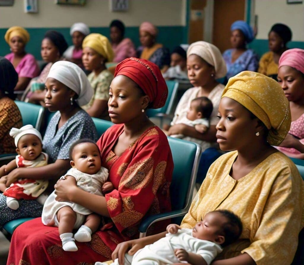 Child Immunization in Nigeria: Protecting Our Children’s Future 1 mothers sitting with their children in the hospital- immunization