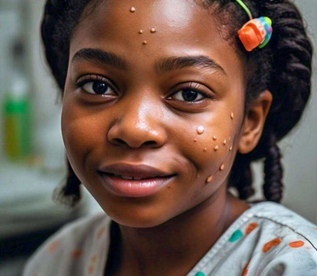 Monkeypox in Africa: Understanding the Disease and Its Impact 1 a young girl that has rashes on her face- monkeypox